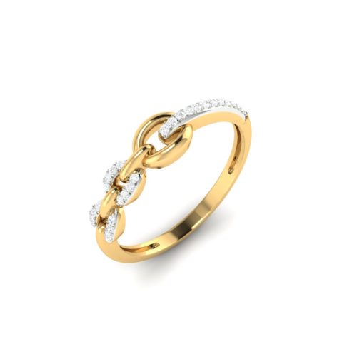 Exclusive Collection of 14K Diamond Twilight Rumours Ring Yellow Gold