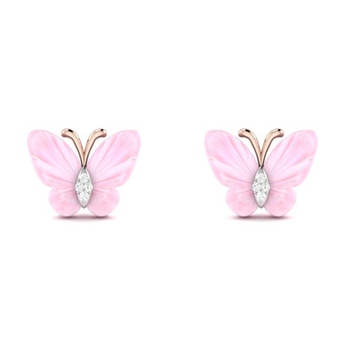 Order Amazing MOP- 14K Diamond Butterfly Diamond & MOP Earring Online