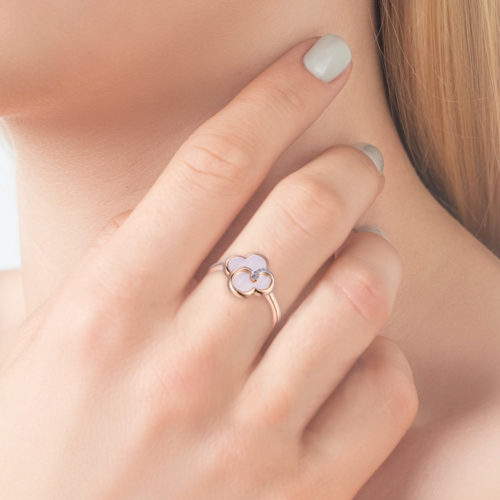 Model- 14K Diamond Clover Diamond & Ring | Khoe Jewellery