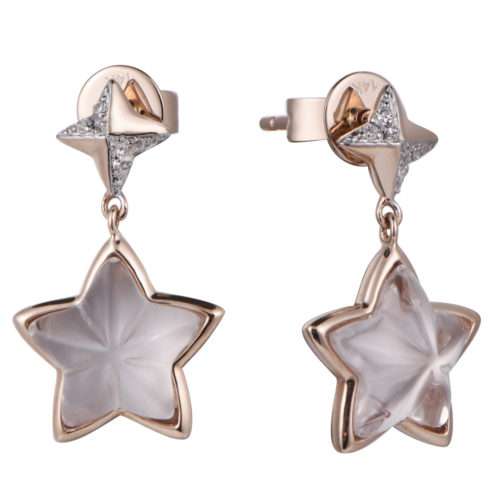 14k Diamond Starry Earrings