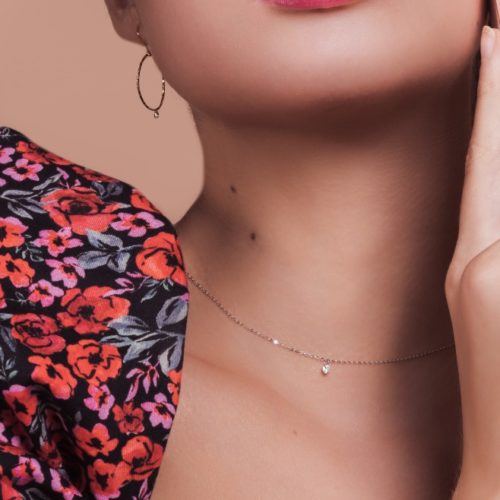 Model - 18K "Ava" Diamond Necklace