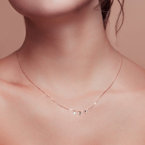 model photo- madison diamond necklace