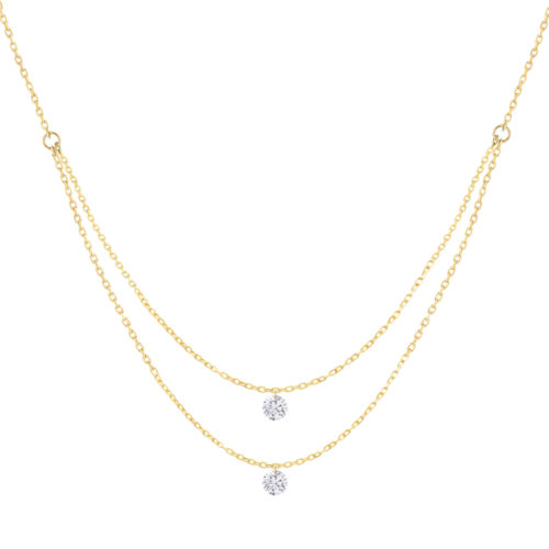 shop 18K Poppy Yellow Gold Diamond Necklaces