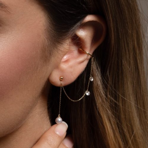 Model- 18K Valley Diamond Earring | Khoe Jewellery